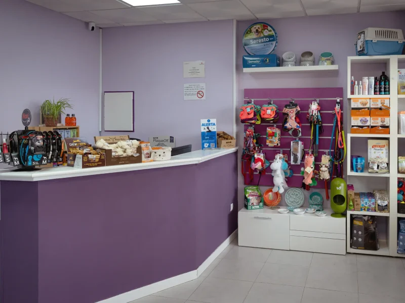 Recepción y tienda de ArroyoVet